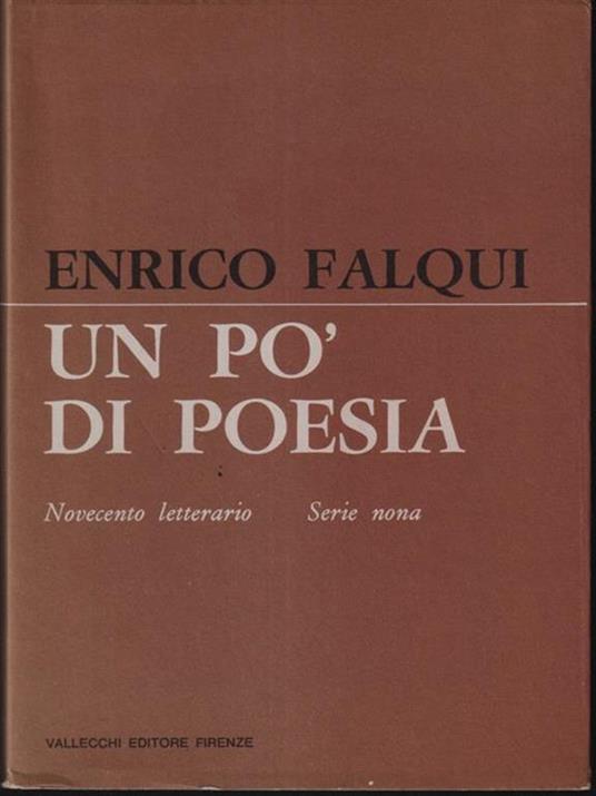 Novecento letterario - Un po' di poesia - Enrico Falqui - copertina