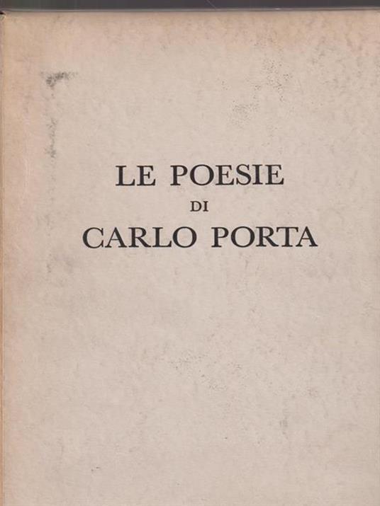 Le poesie - Carlo Porta - copertina