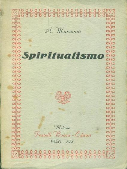 Spiritualismo - copertina