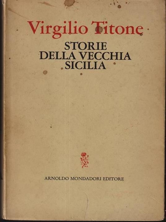 Storia della vecchia Sicilia - Virgilio Titone - copertina