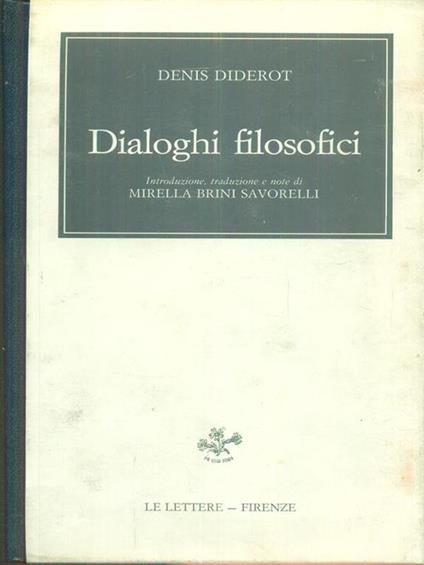 Dialoghi filosofici - Denis Diderot - copertina