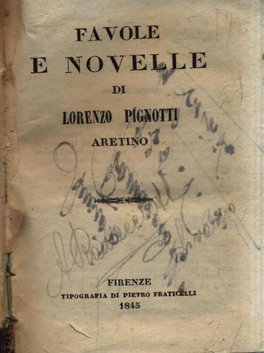 Favole e novelle - Pignotti Lorenzo - copertina