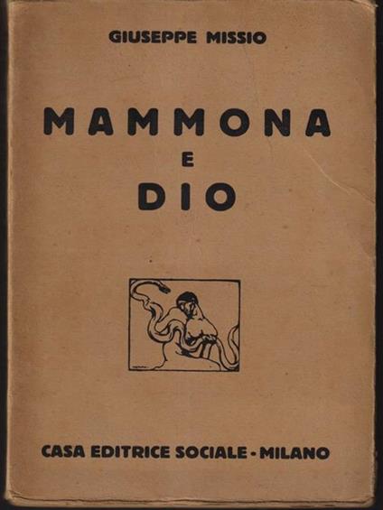 Mammona e Dio - Giuseppe Missio - copertina