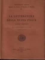 La letteratura della nuova italia saggi critici vol IV