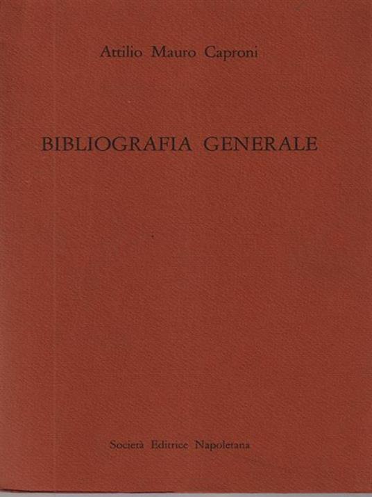 Bibliografia generale - Attilio Mauro Caproni - copertina