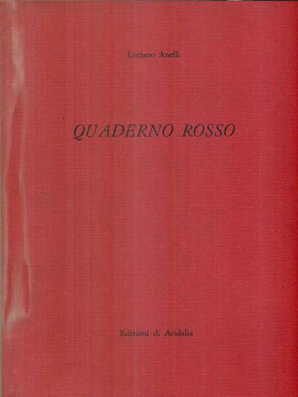 Quaderno rosso - Luciano Anelli - copertina