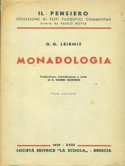 Monadologia - Gottfried W. Leibniz - copertina