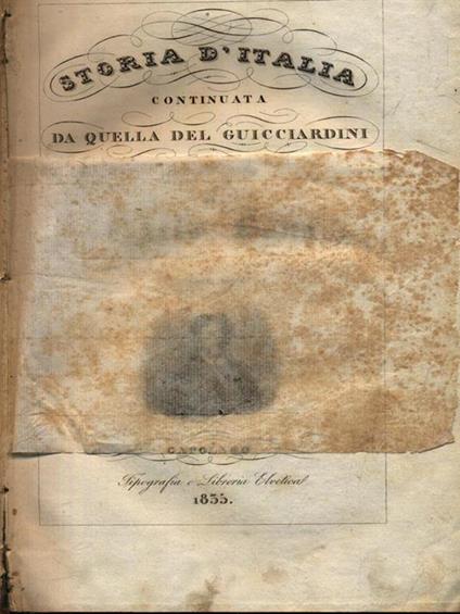 Storia d'Italia continuata da quella del Guicciardini - Carlo Botta - copertina