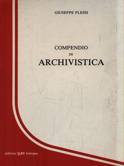Compendio di archivistica - Giuseppe Plessi - copertina