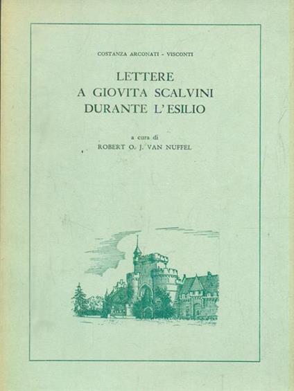 Lettere a Giovita Scalvini durante l'esilio - copertina