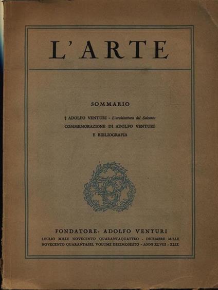 L' Arte luglio 1944-dicembre 1946 - copertina