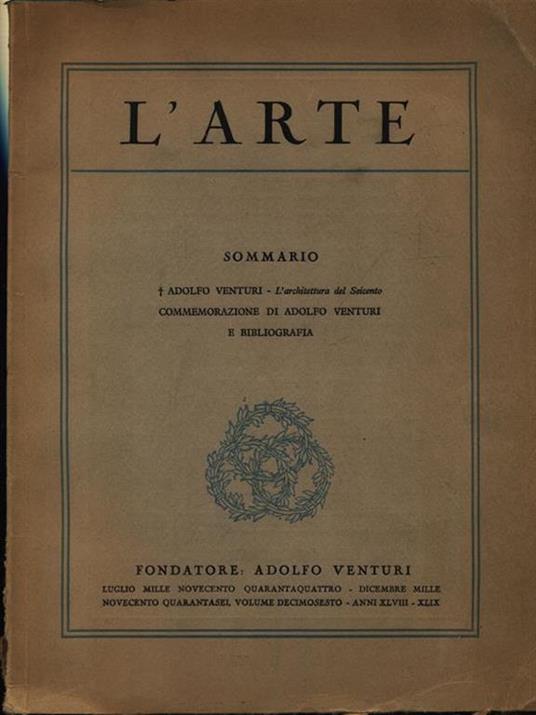 L' Arte luglio 1944-dicembre 1946 - copertina