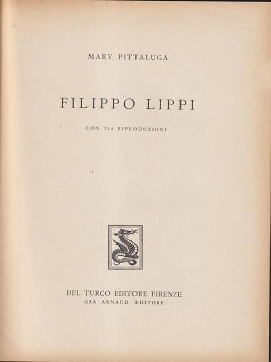 Filippo Lippi - Mary Pittaluga - copertina