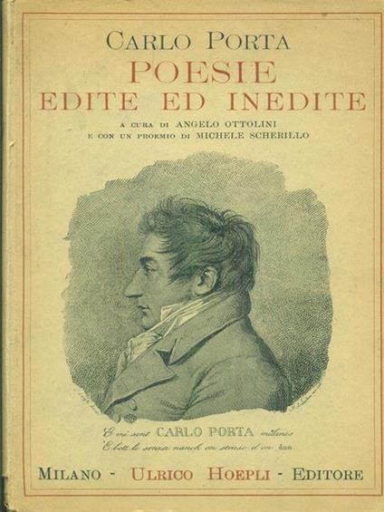 Poesie edite ed inedite - Carlo Porta - copertina