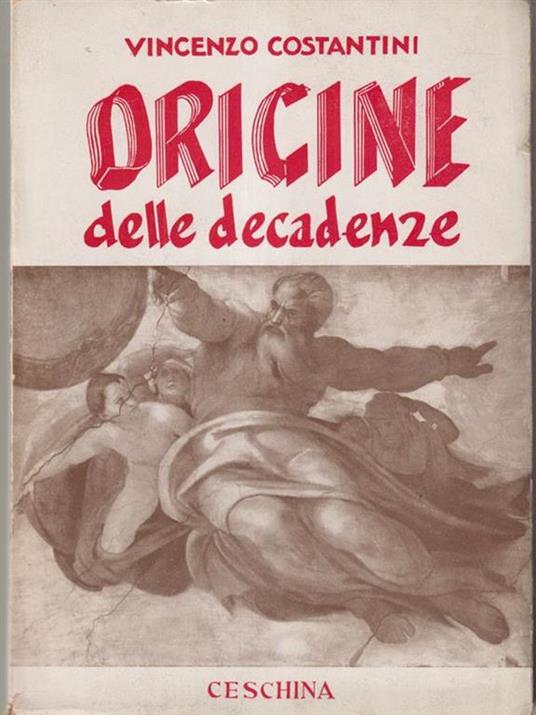 Origine delle decadenze - Vincenzo Costantini - copertina