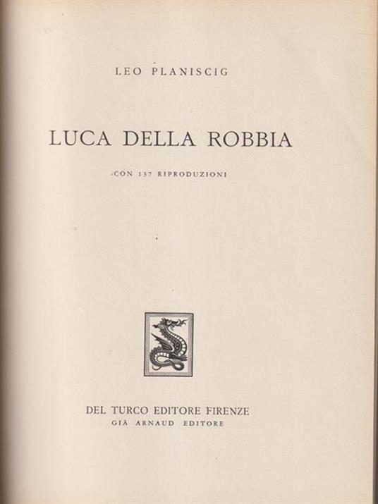 Luca della Robbia - Leo Planiscig - copertina
