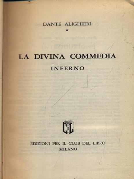 La Divina Commedia Inferno - Dante Alighieri - copertina