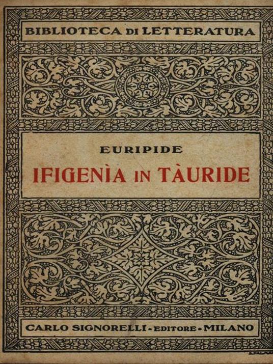 Ifigenia in Tauride - Euripide - copertina