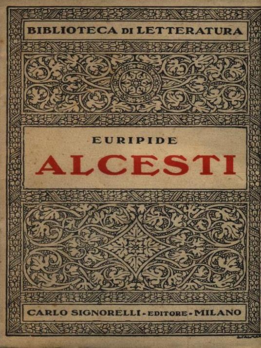 Alcesti - Euripide - copertina