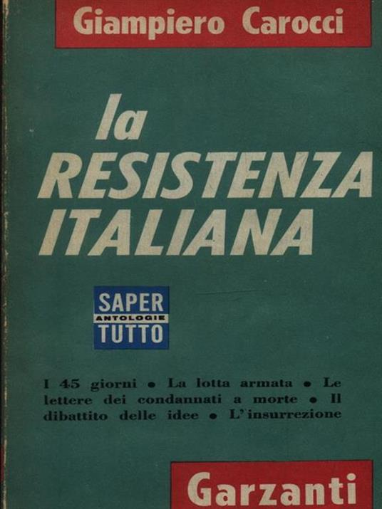 La resistenza italiana - Giampiero Carocci - copertina