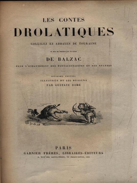 Les contes Drolatiques - Honore De Balzac - copertina