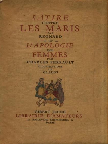 Satire contre les maris et l'apologie des femmes - Henri de Regnard - copertina