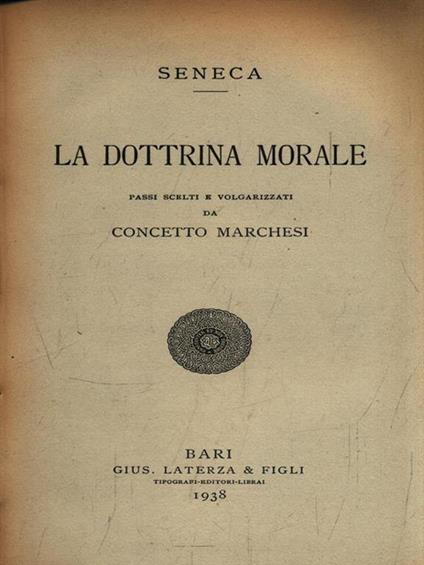 La dottrina morale - Lucio Anneo Seneca - copertina