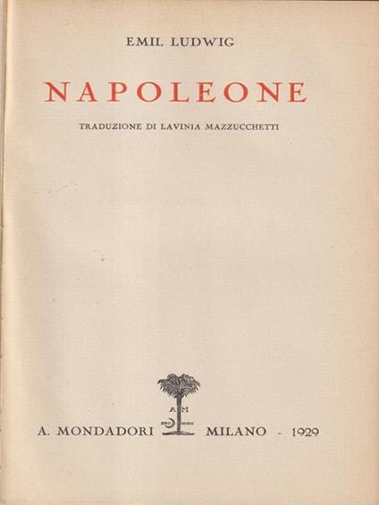   Napoleone - Emil Ludwig - copertina