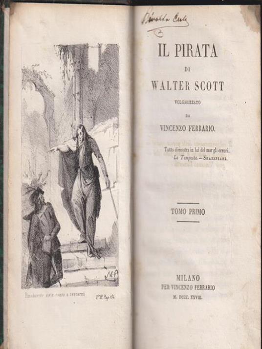 Il pirata di Walter Scott 4vv - Vincenzo Ferrario - copertina