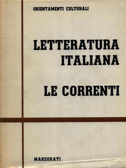 Letteratura italiana: Le correnti 2vv - copertina