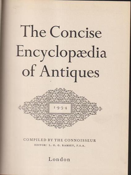 The concise encyclopaedia of antiques - copertina