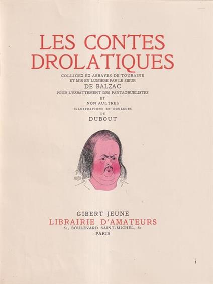 Les contes drolatiques - Honoré de Balzac - copertina