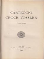   Carteggio Croce-Vossler 1899-1949