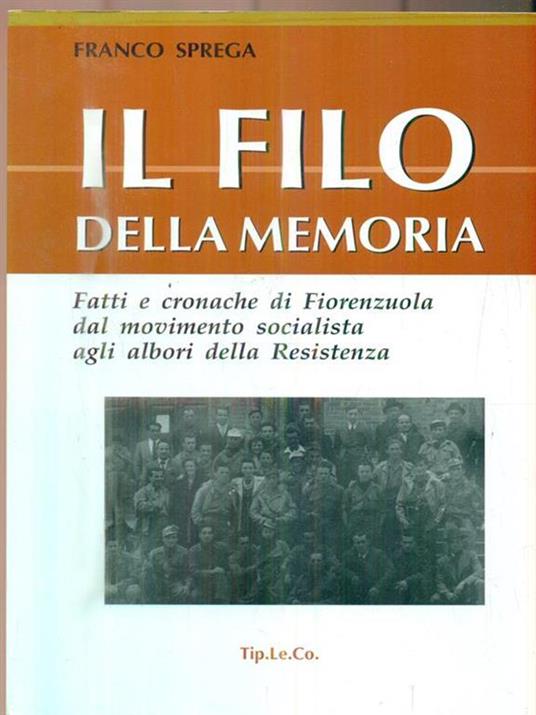 Il filo della memoria - Franco Sprega - copertina