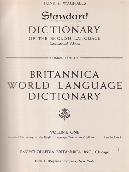   Britannica world language dictionary 45 voll. - copertina