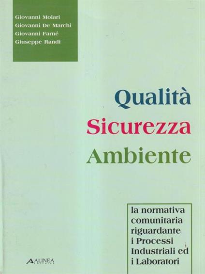   Qualita' sicurezza ambiente - copertina