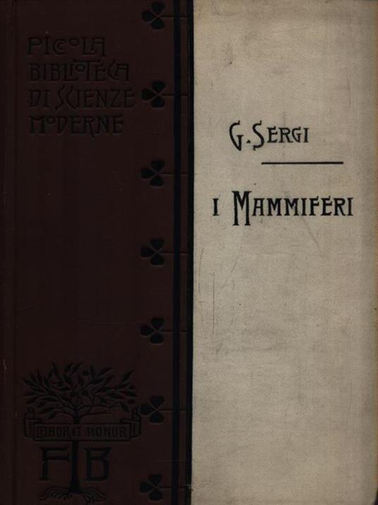 I Mammiferi - G. Sergi - copertina