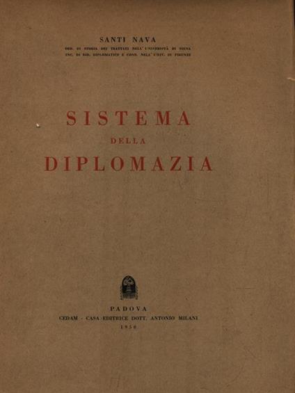   Sistema della diplomazia - Santi Nava - copertina