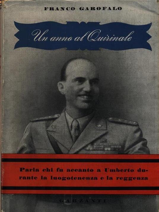 Un anno al Quirinale - Franco Garofalo - copertina