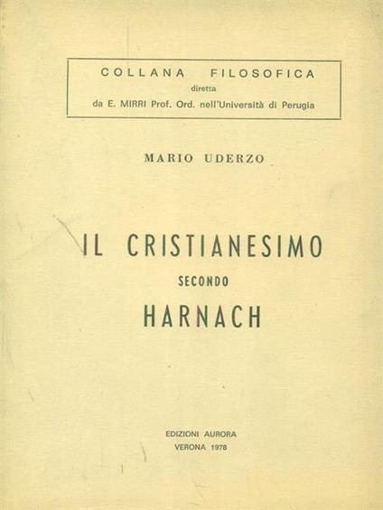 Il  Cristianesimo secondo Harnach - Mario Uderzo - copertina