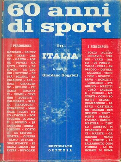 Gli anni di sport in Italia - Giordano Goggioli - copertina