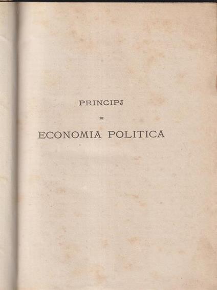 Principi di economia politica 2 voll - Antonio Ciccone - copertina