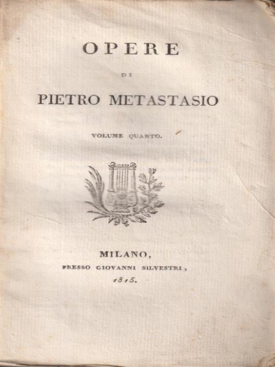   Opere di Pietro Metastasio vol IV - copertina