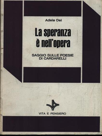 La speranza è nell'ombra - Adele Dei - copertina