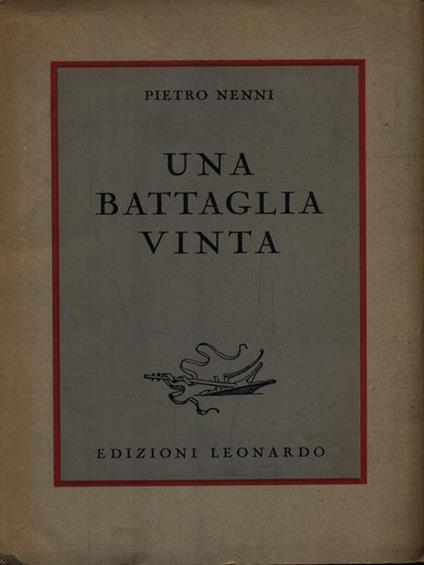 Una battaglia vinta - Pietro Nenni - copertina
