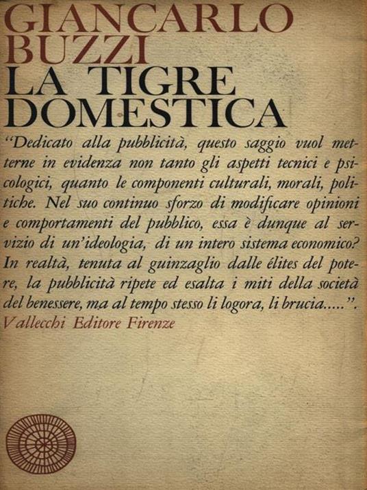 La tigre domestica - Giancarlo Buzzi - copertina