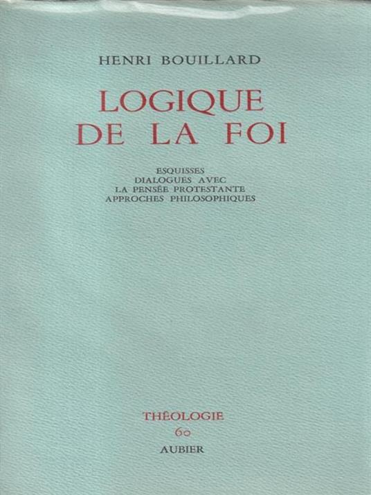 Logique de la foi - copertina