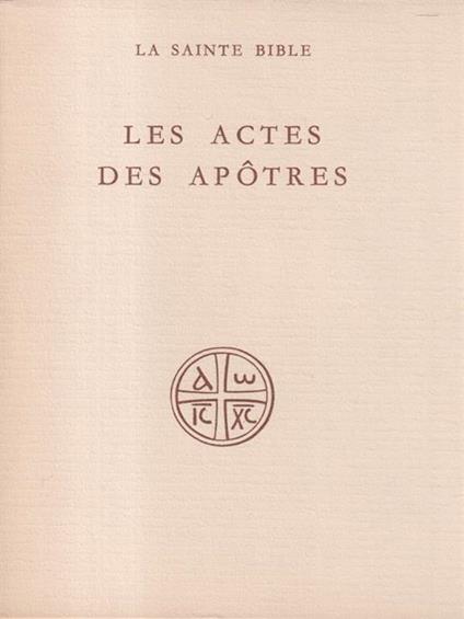 Les actes des Apotres - copertina