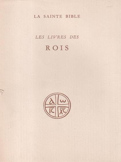 Les livres des Rois - R. De Vaux - copertina