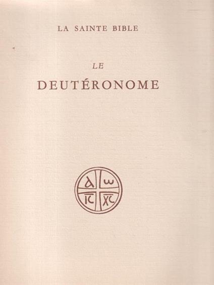Le Deuteronome - Henri Cazelles - copertina
